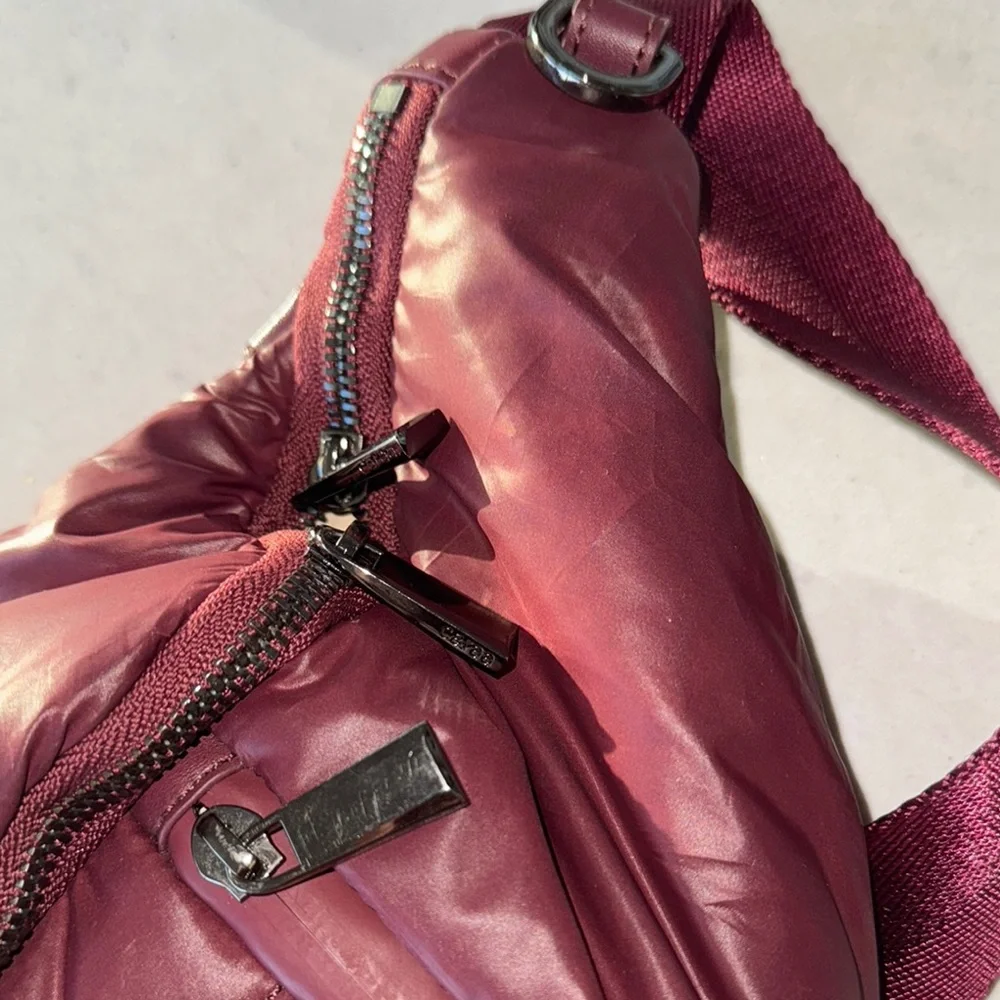 Caraa Maroon Belt Bag with Zippered Pockets - Picture 12 of 12